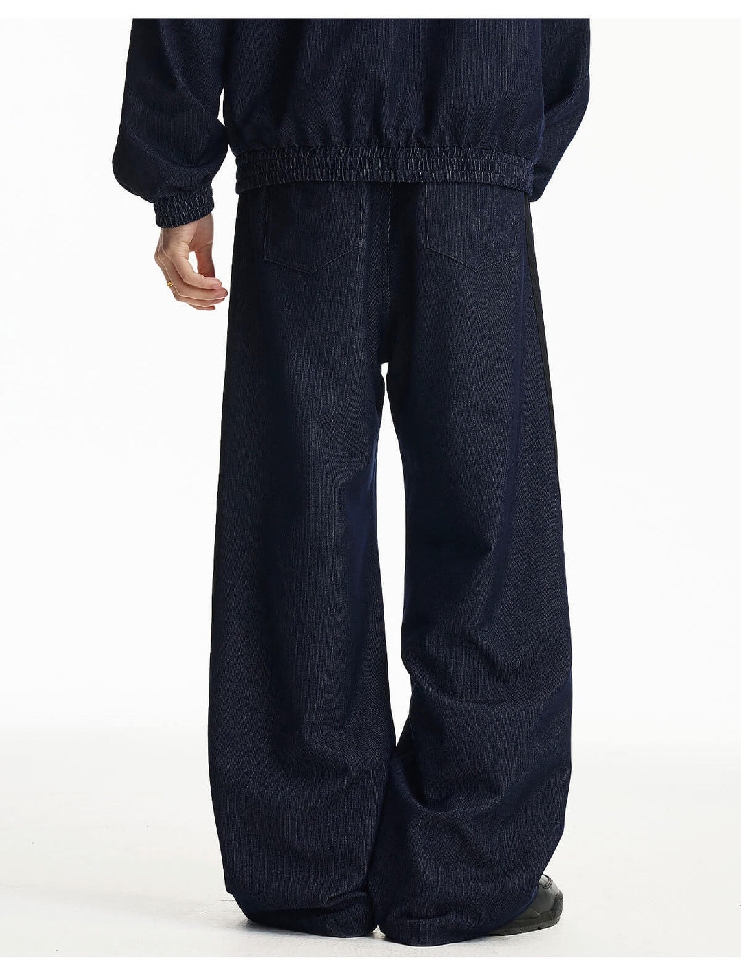 MEDM Stripe Line Denim Sport Pants | Face 3 Face