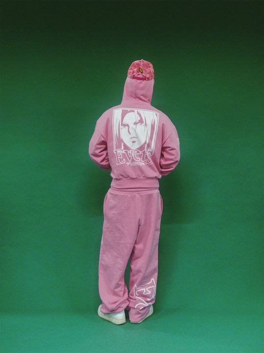 EVETS Anime Graphic Print Zip Up Hoodie