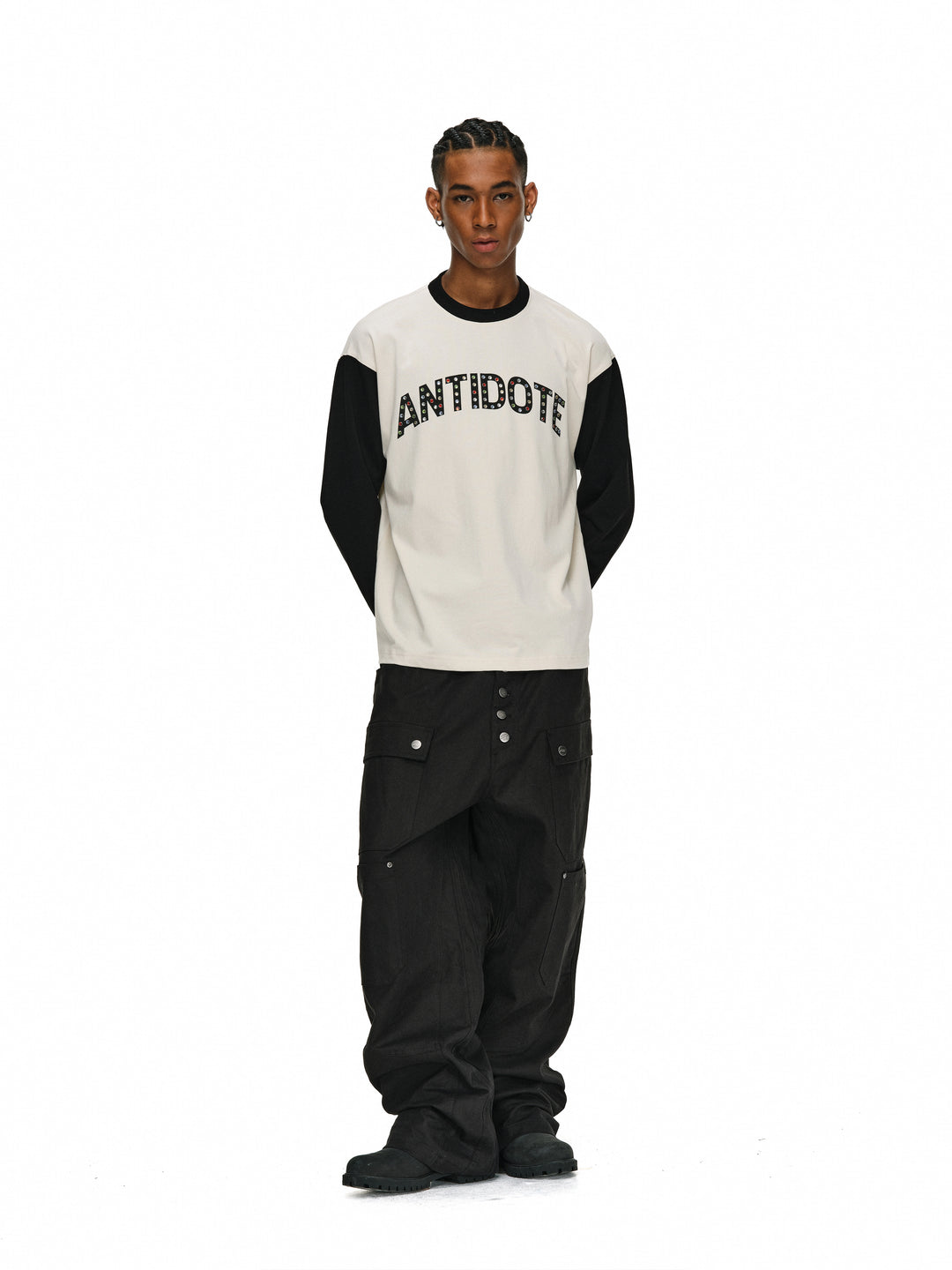 ANTIDOTE Color Stone Studded Long Sleeve Tee | Face 3 Face