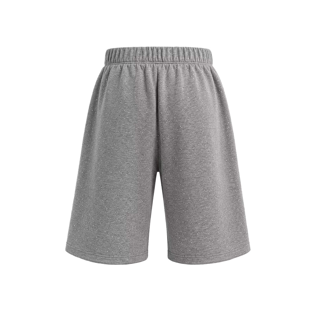 KARMANISTIC All Over Rhinestone Baggy Sweat Shorts | Face 3 Face