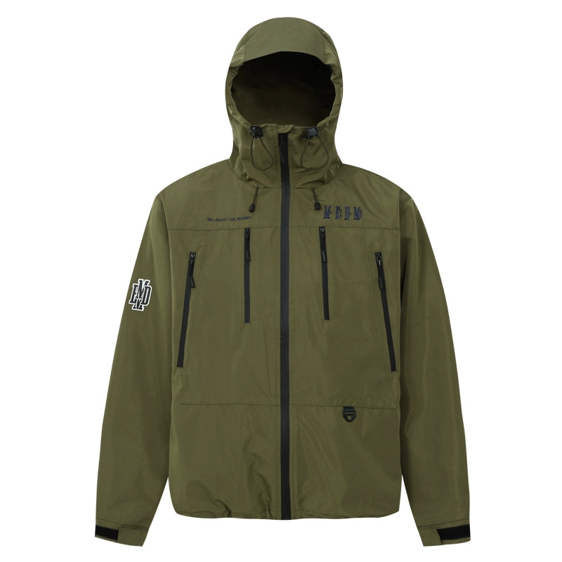 MEDM Basic Logo Embroidered Hardshell Jacket | Face 3 Face