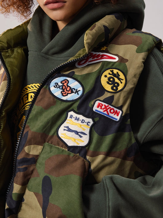 Remedy Camouflage Reversible Down Vest | Face 3 Face
