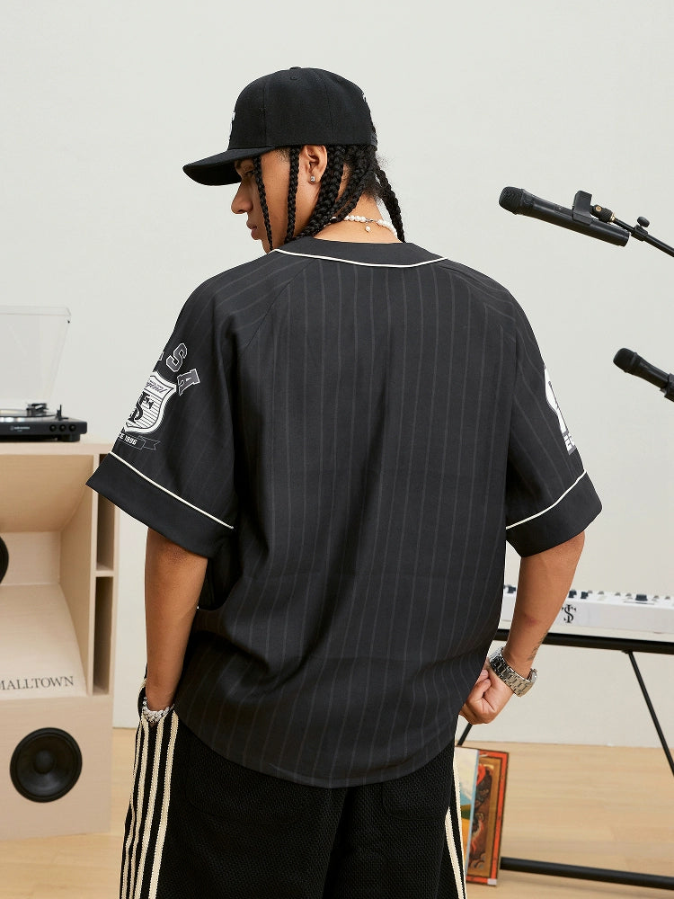 Small Town Kid Striped Baseball Shirt | Face 3 Face