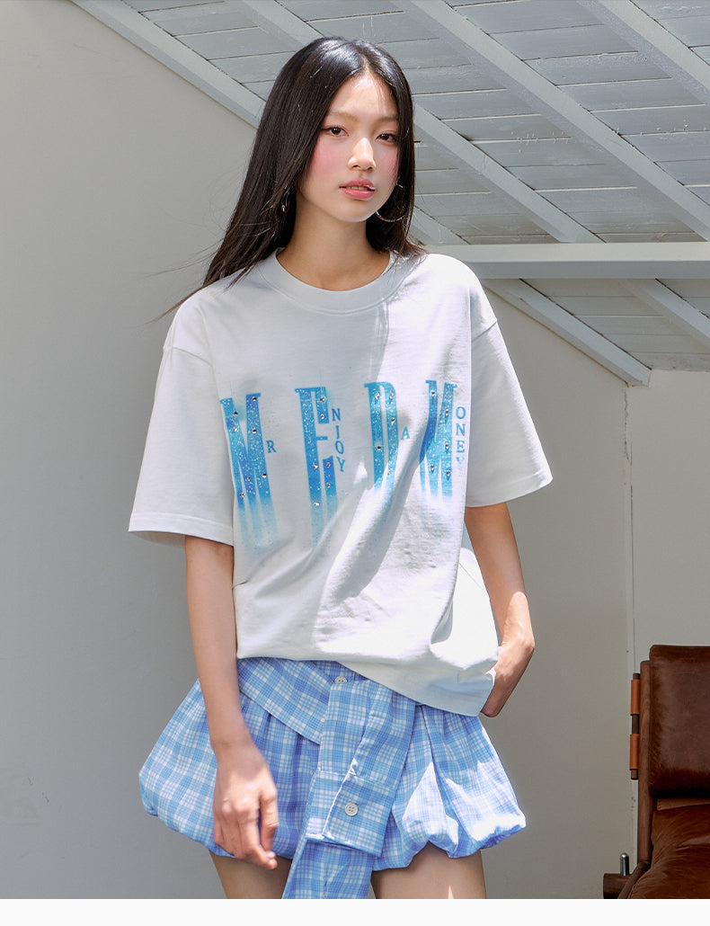 MEDM Rhinestone Flash Logo Tee | Face 3 Face