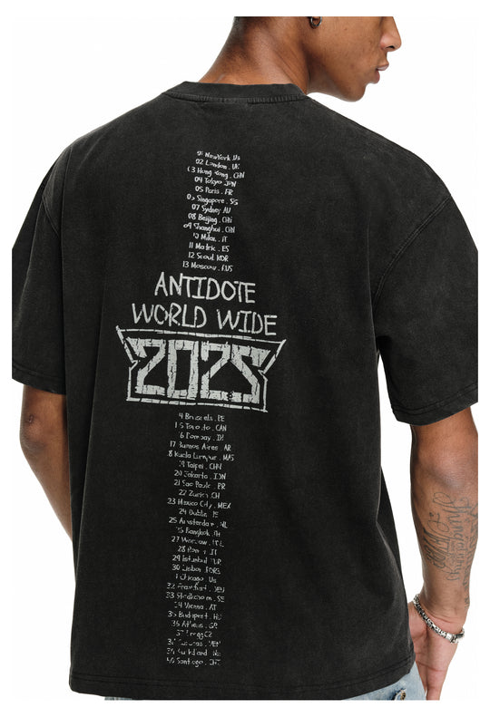 ANTIDOTE Hand-painted Punk Washed Tee | Face 3 Face