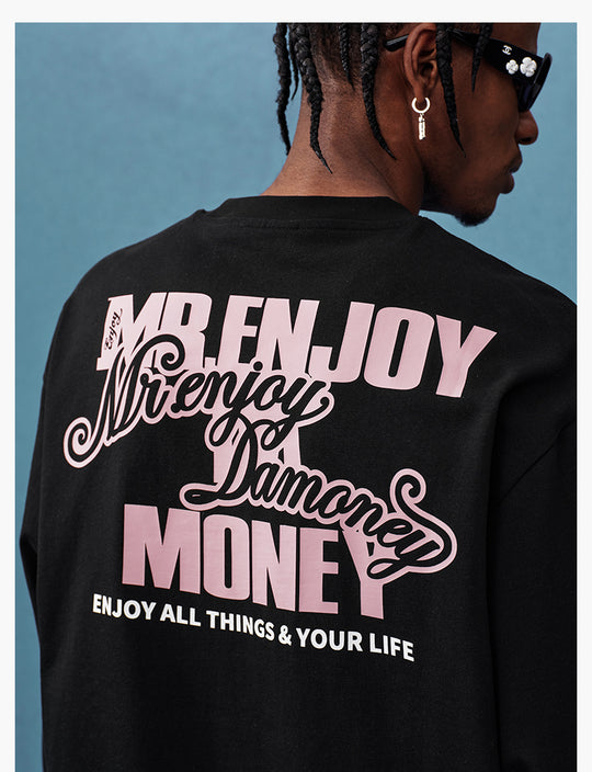 MEDM Basic M Logo Printed Long Sleeve Tee | Face 3 Face