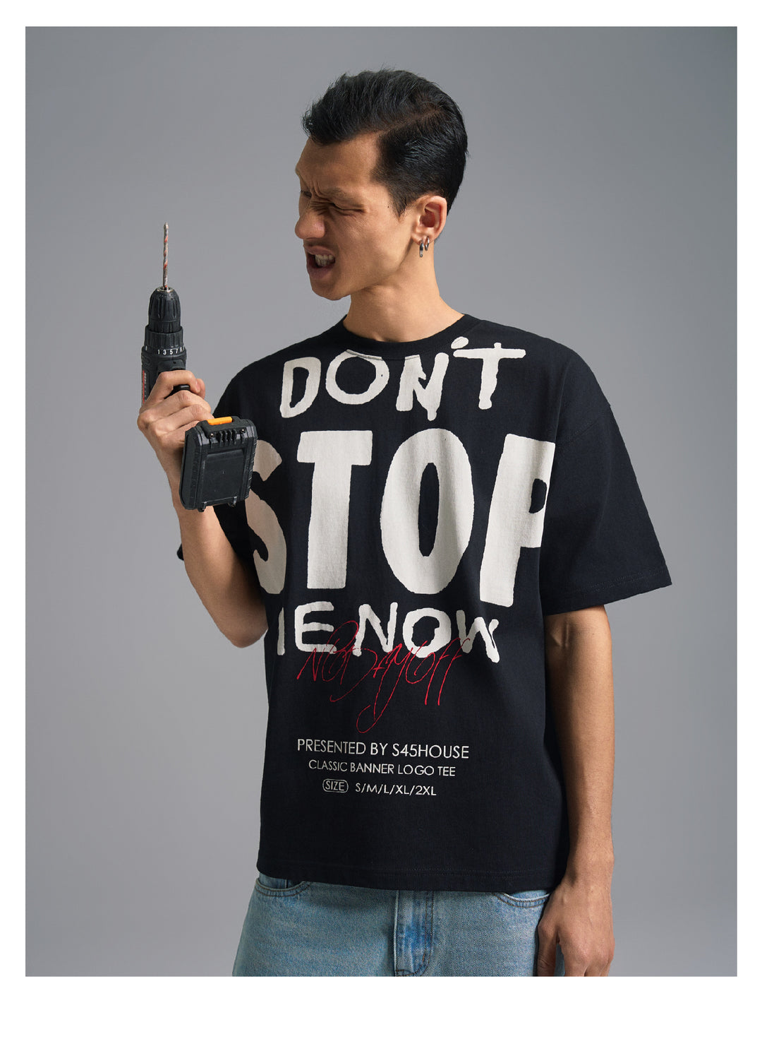 S45 Handwritten Slogan Print Tee | Face 3 Face