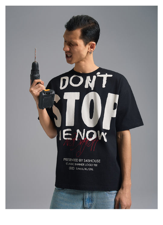 S45 Handwritten Slogan Print Tee | Face 3 Face