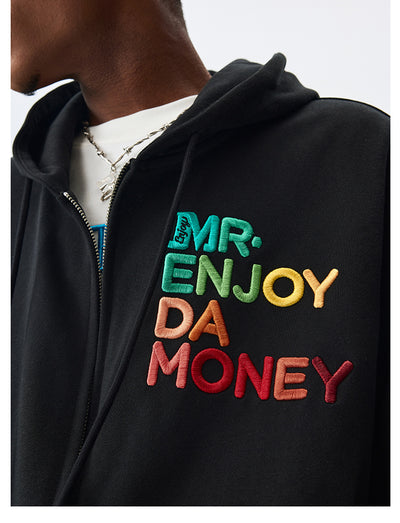 MEDM Rainbow Letter Zip Up Hoodie | Face 3 Face