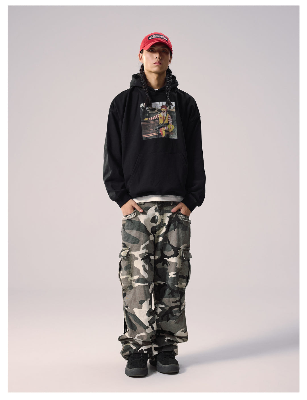 Remedy Distressed Camouflage Work Cargo Pants | Face 3 Face