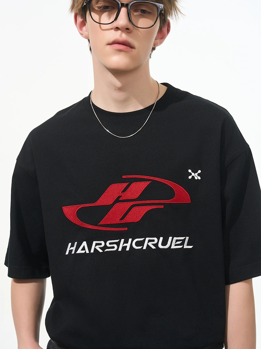 Harsh and Cruel Dynamic Embroidered Logo Tee