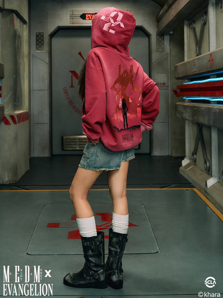 MEDM x EVA Evangelion Washed Zip-Up Hoodie | Face 3 Face