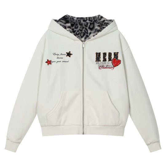 MEDM Reversible Leopard Fur Hooded Jacket | Face 3 Face