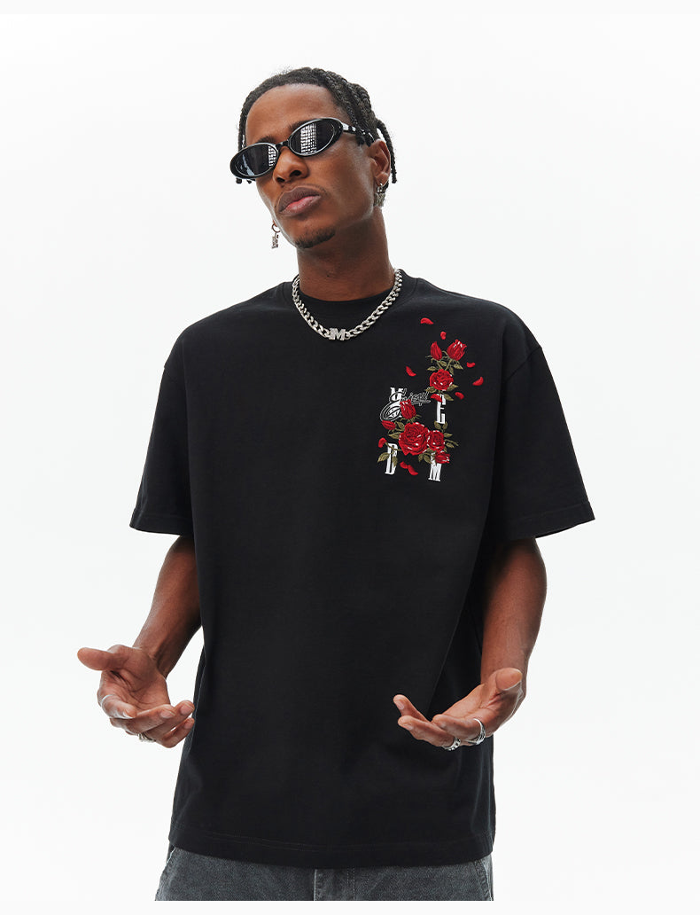 MEDM Orchid Rose Embroidered Tee | Face 3 Face