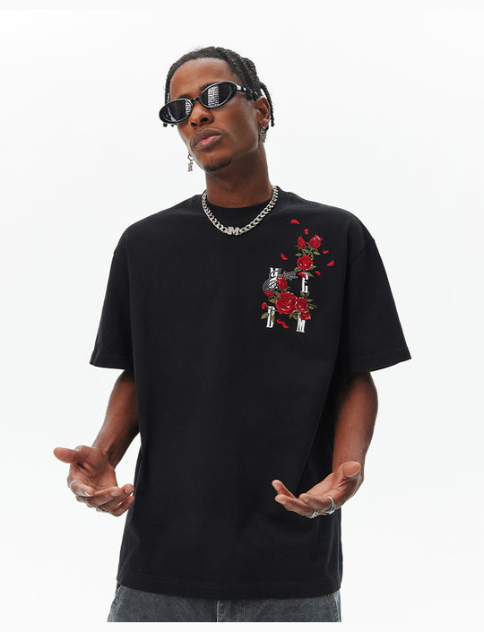 MEDM Orchid Rose Embroidered Tee | Face 3 Face