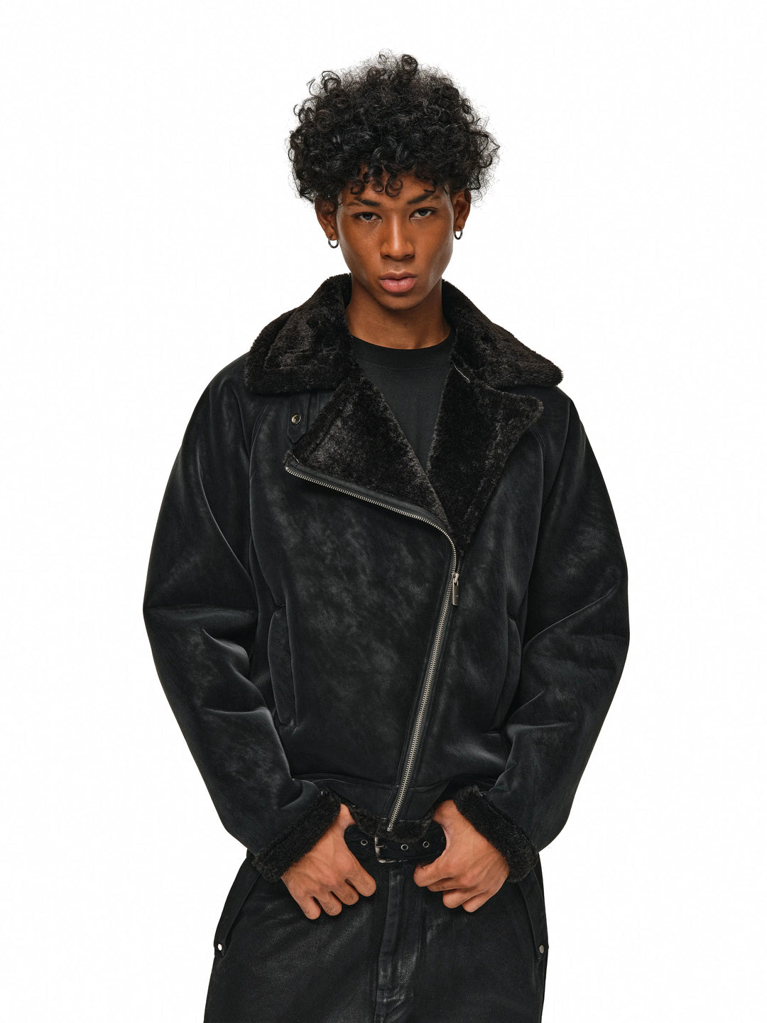 ANTIDOTE Faux Suede Double Rider Biker Jacket | Face 3 Face