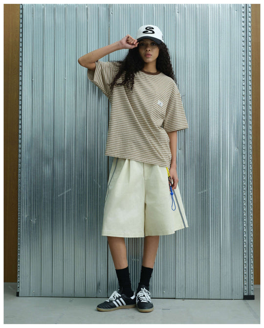 S45 Soft Striped Pocket Short Sleeve Tee | Face 3 Face