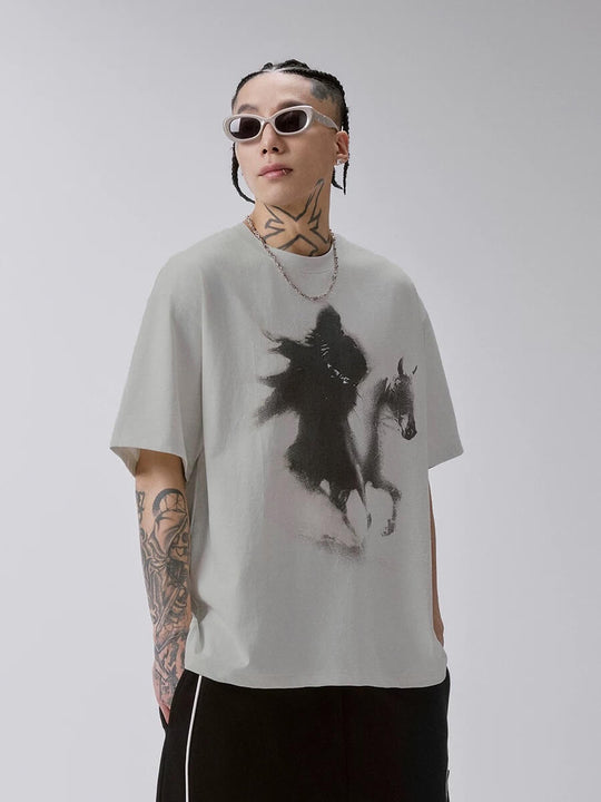 F2CE Phantom Rider Vintage Print Short Sleeve Tee | Face 3 Face