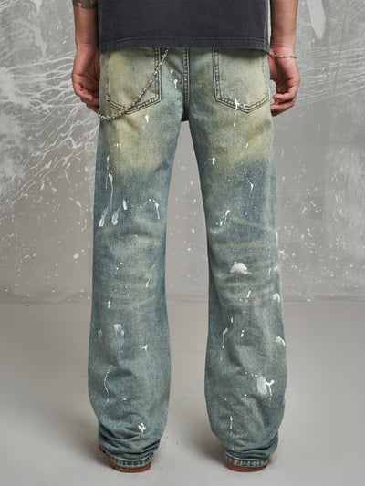 F3F Select Graffiti Design Wash Aged Jeans | Face 3 Face