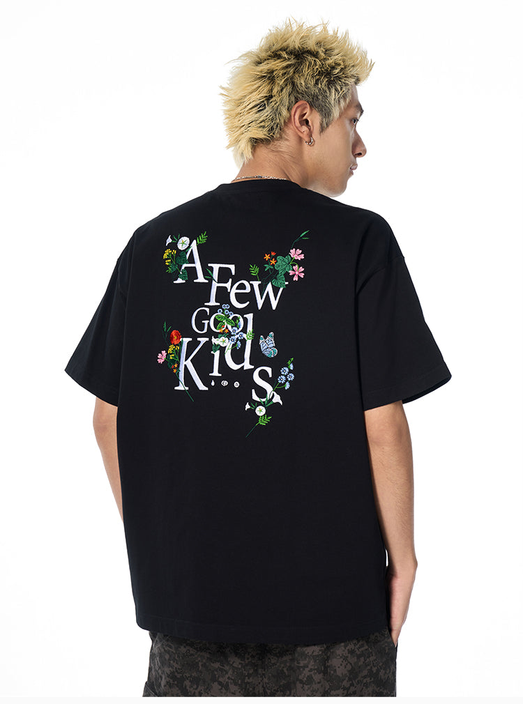 AFGK Pocket Floral Embroidered Tee | Face 3 Face