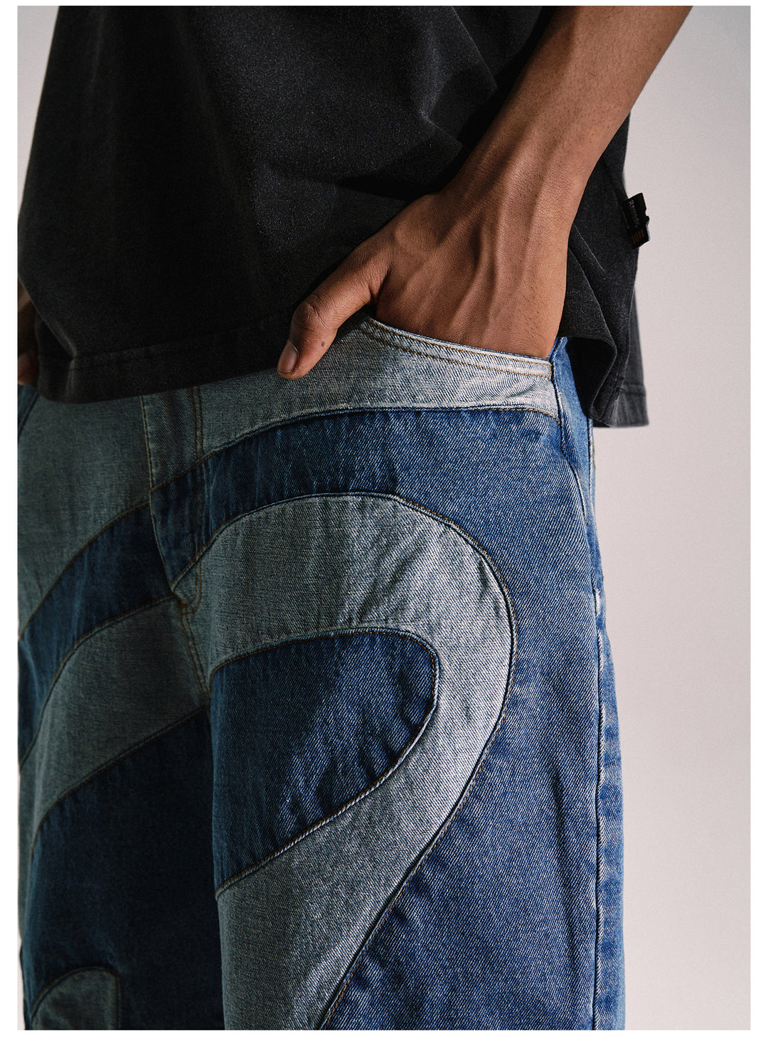 Remedy Wave Graphic Denim Shorts | Face 3 Face