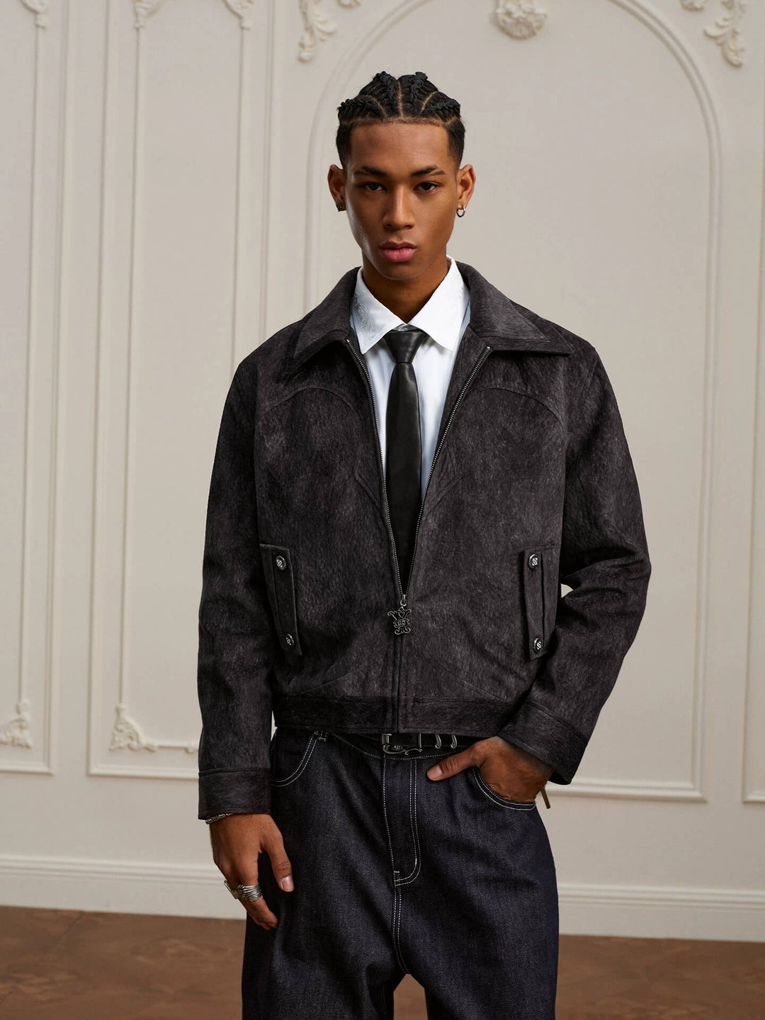 YADcrew Faux Horsehair Racing Jacket | Face 3 Face