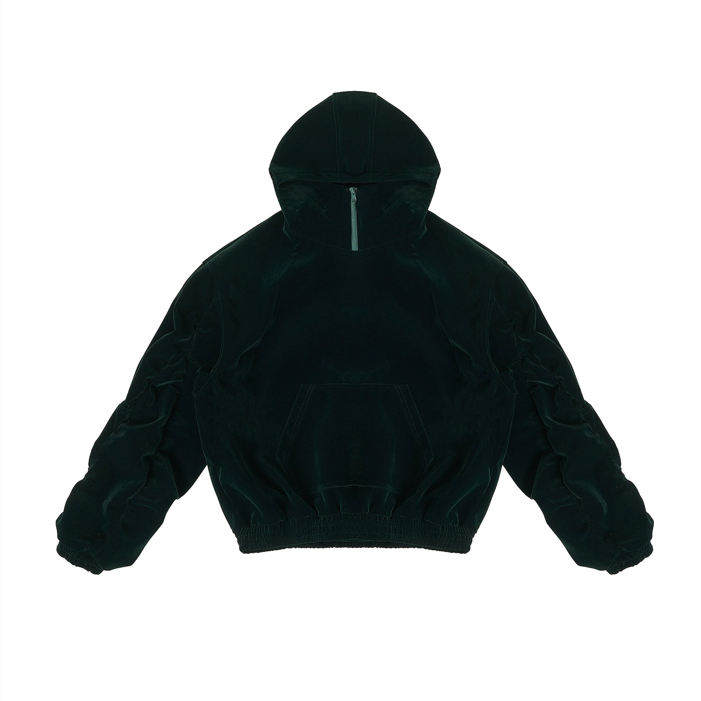 JHYQ Velvet Hooded Half Zip Jacket | Face 3 Face