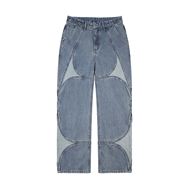 1807 Four Pointed Star Split Structure Jeans  | Face 3 Face