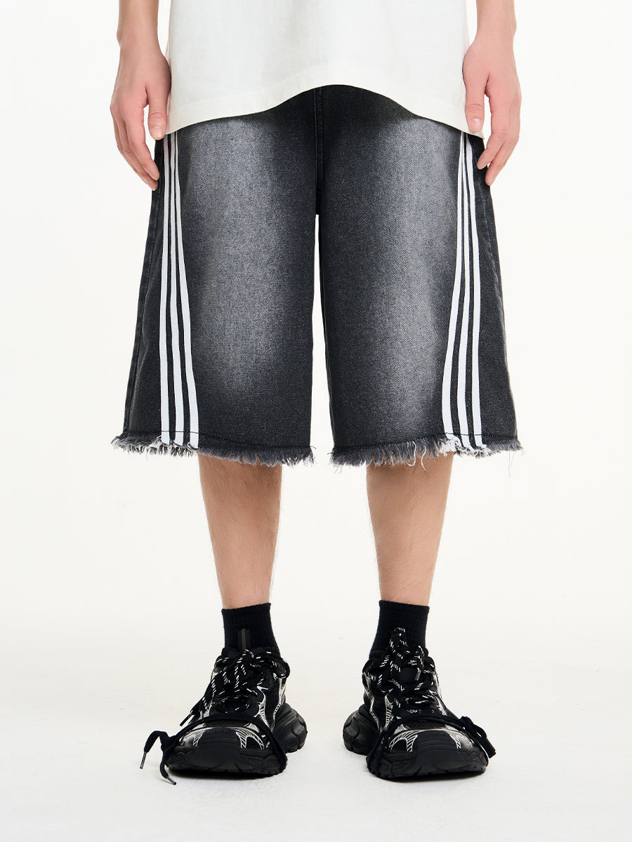 Harsh and Cruel Retro Striped Jorts | Face 3 Face