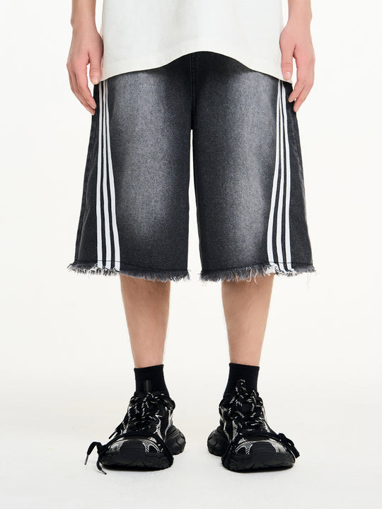 Harsh and Cruel Retro Striped Jorts | Face 3 Face