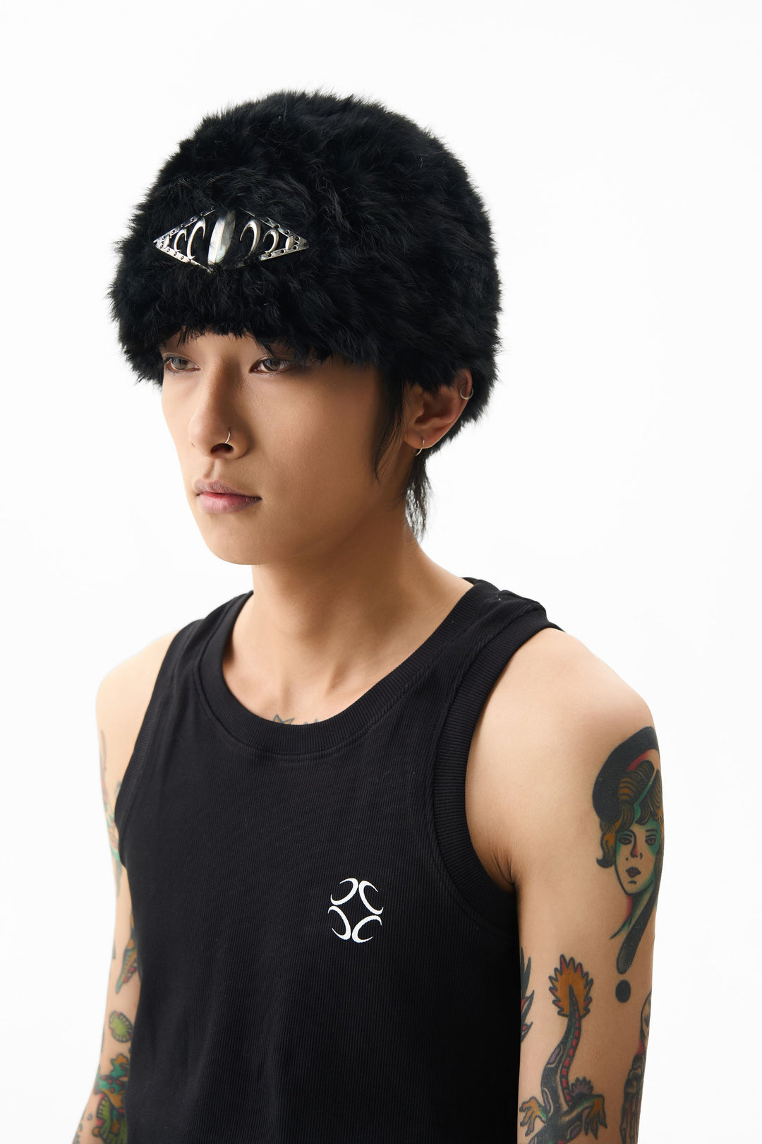 KARMANISTIC Metal Logo Fur Beanie | Face 3 Face