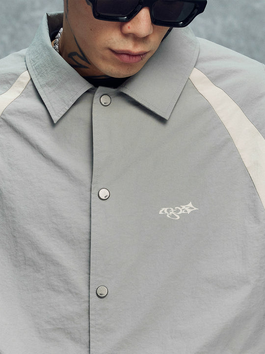 1807 Graffiti Logo Patchwork Coach Jacket | Face 3 Face