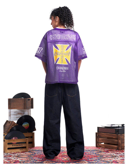 F3F Select 99 Cross Print Mesh Short Sleeve Jersey | Face 3 Face
