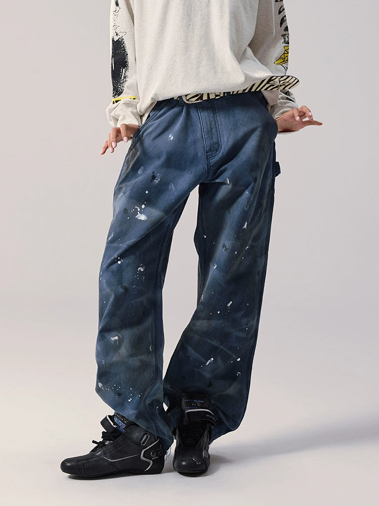 Remedy Washed Splash Ink Work Painter Pants | Face 3 Face