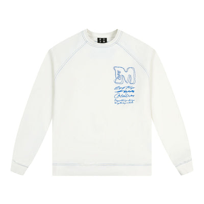 MEDM Messy Line Raglan Sleeve Sweatshirt