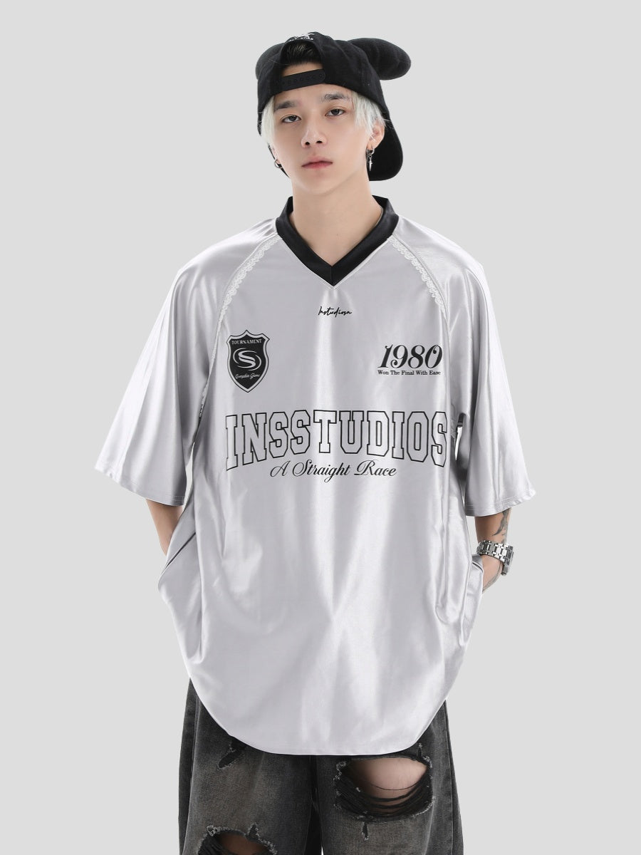 INSstudios Lace Letters Logo Soccer Jersey | Face 3 Face