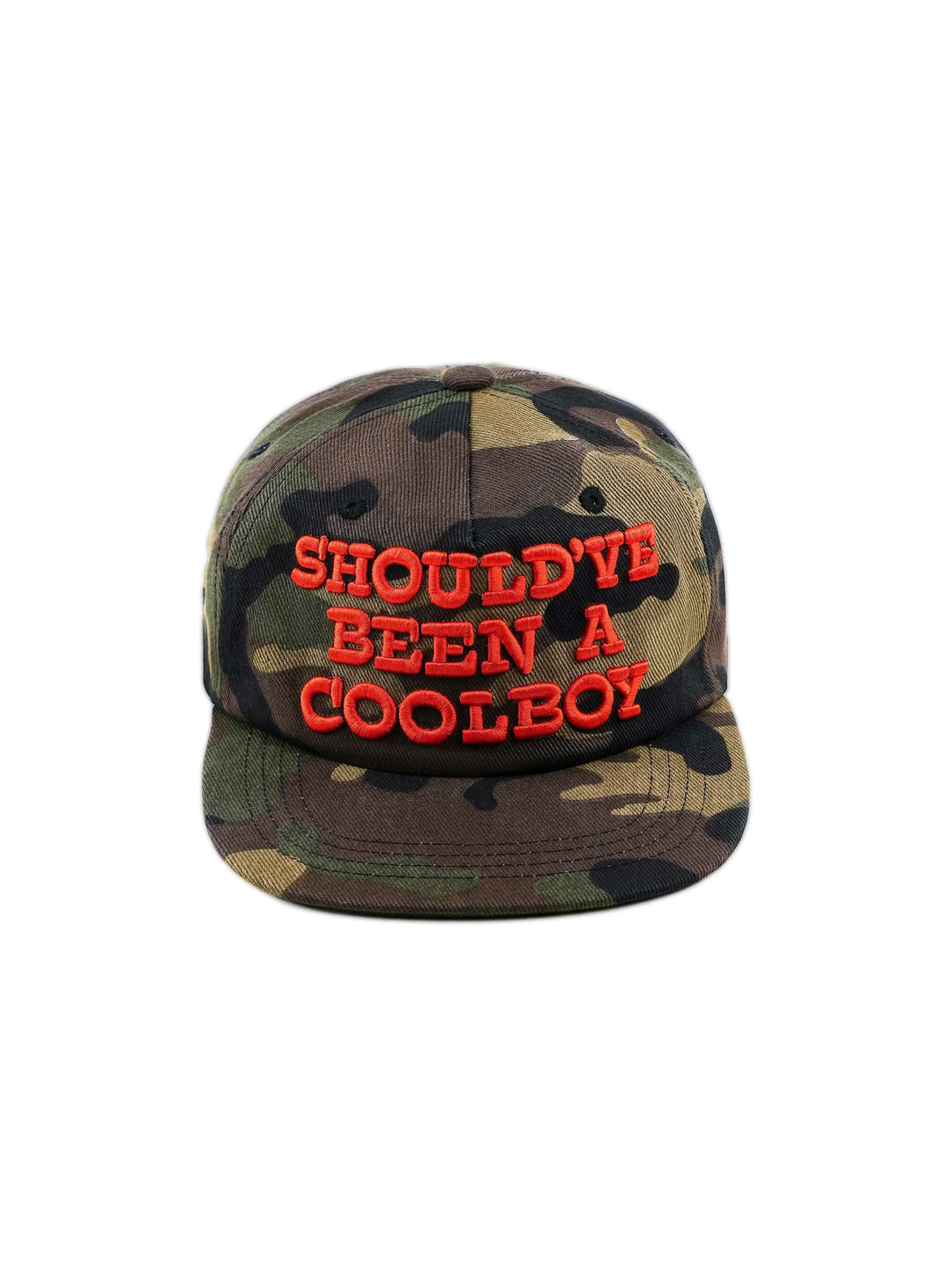 LIBERAFIT Slogan 3D Embroidered Trucker Cap Camo Leopard Denim | Face 3 Face