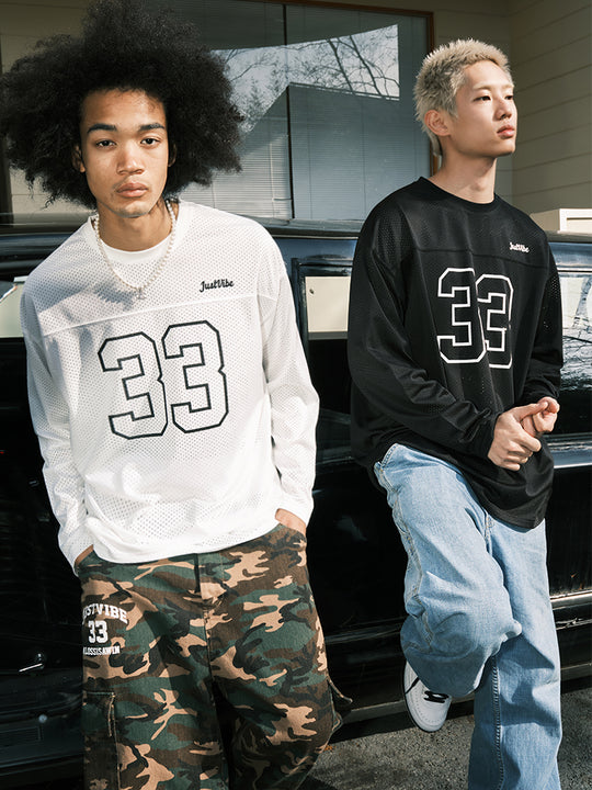 JUST VIBE 33 Numbering Printed Mesh Hockey Jersey | Face 3 Face