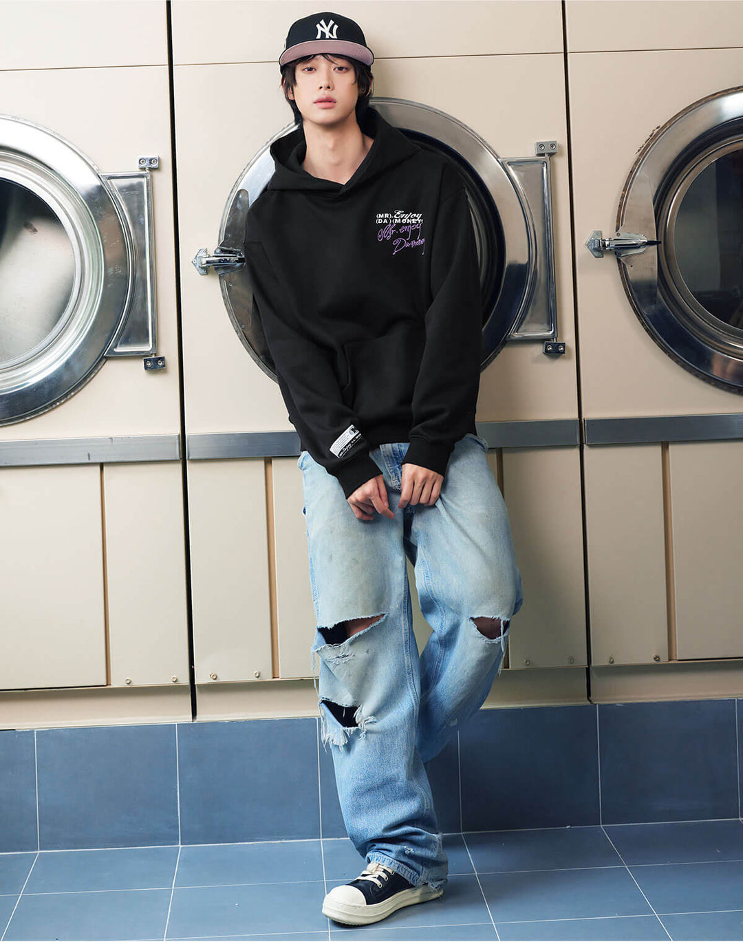 MEDM Handwritten Logo Print Hoodie | Face 3 Face