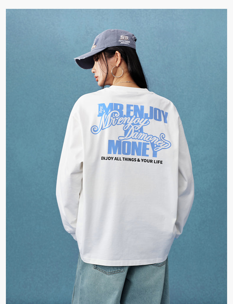 MEDM Basic M Logo Printed Long Sleeve Tee | Face 3 Face