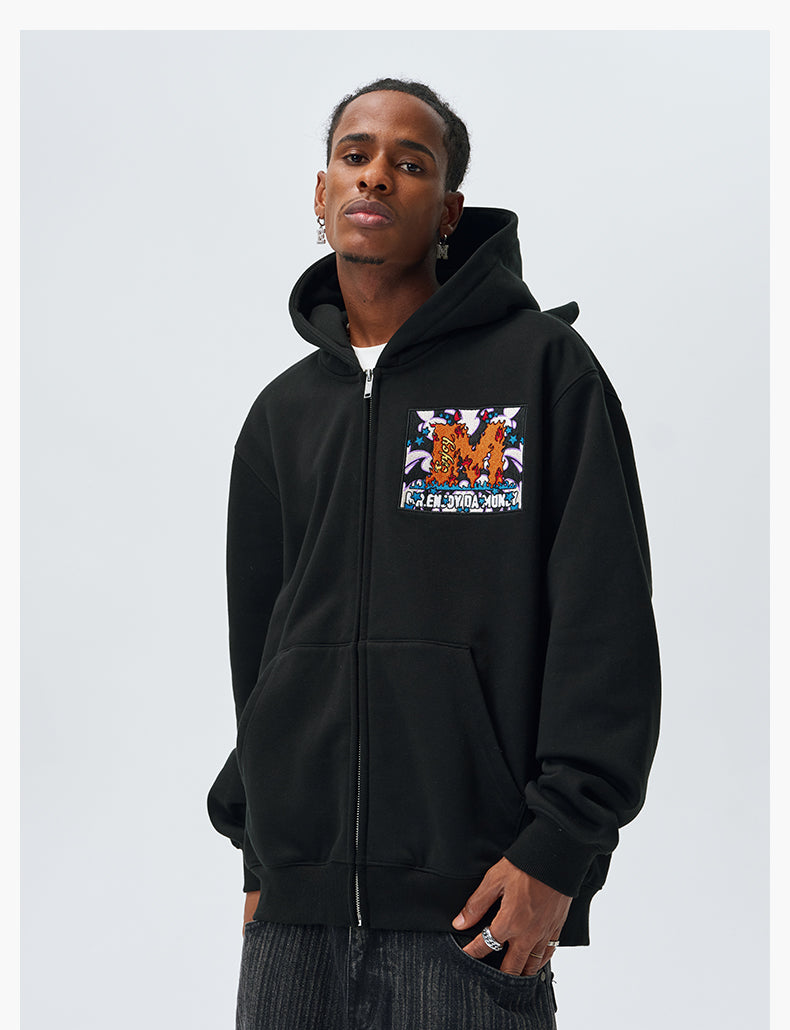 MEDM Angel & Devil Horns Zip-Up Hoodie | Face 3 Face