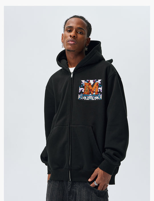 MEDM Angel & Devil Horns Zip-Up Hoodie | Face 3 Face