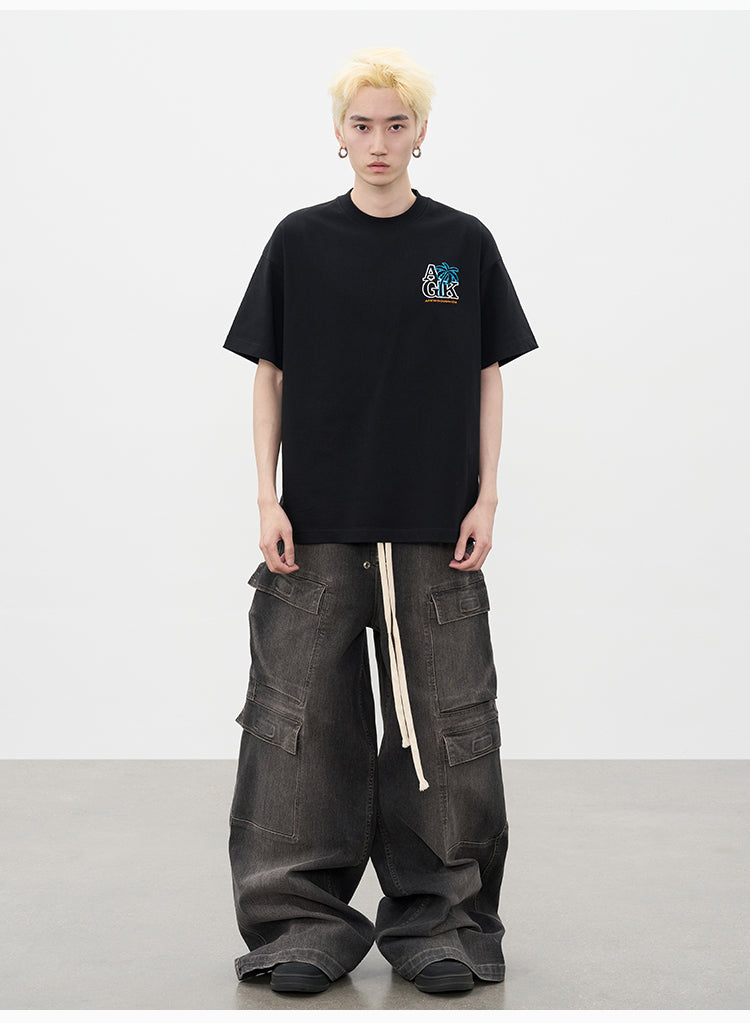 AFGK Coconut Tree Embroidered Tee | Face 3 Face