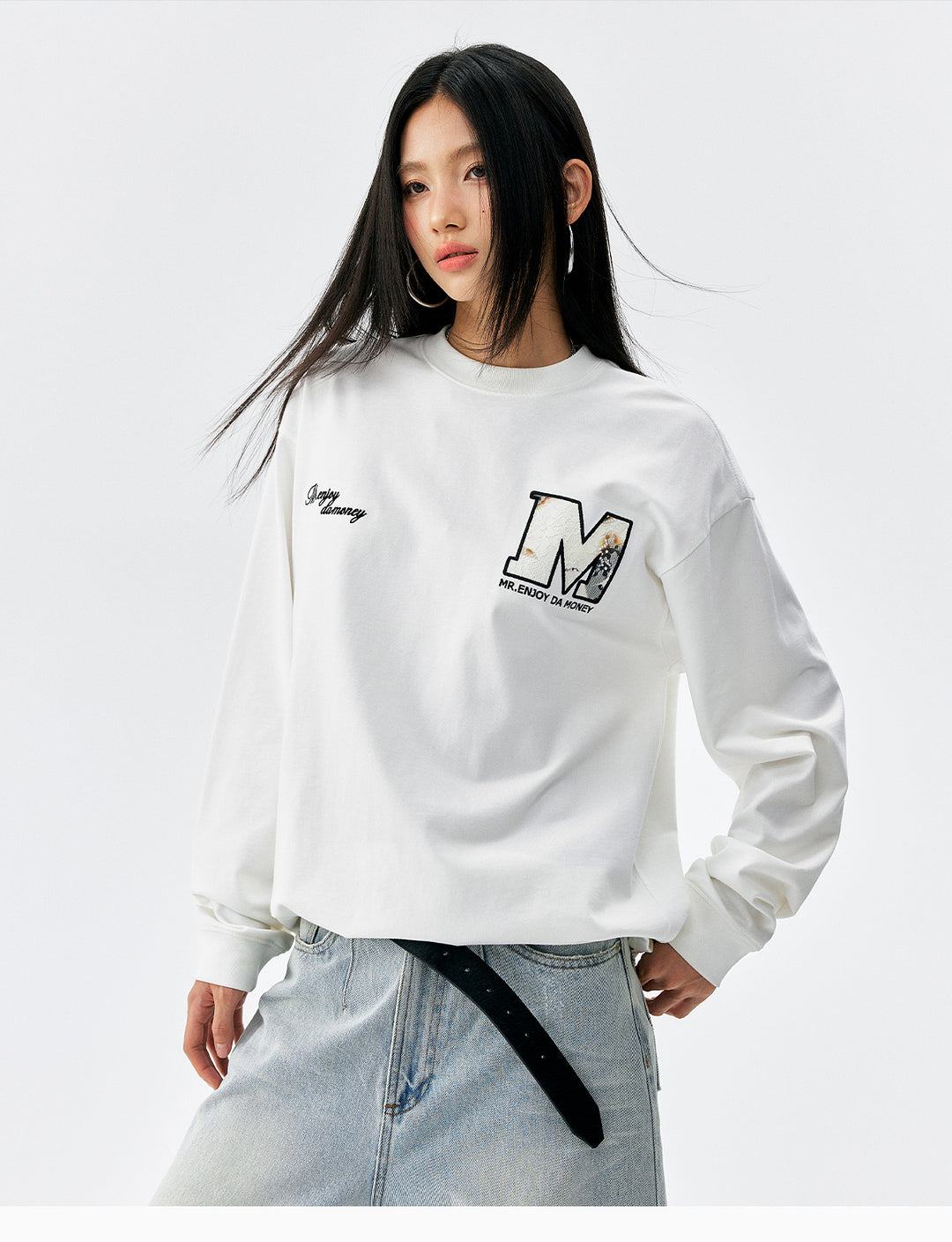 MEDM Fire Lace Logo Patch Long Sleeve Tee | Face 3 Face