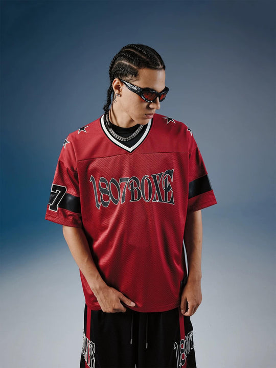1807 Cracked Print Mesh Short Sleeve Hockey Jersey | Face 3 Face
