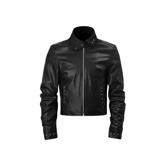 KARMANISTIC Racing Short Leather Jacket | Face 3 Face