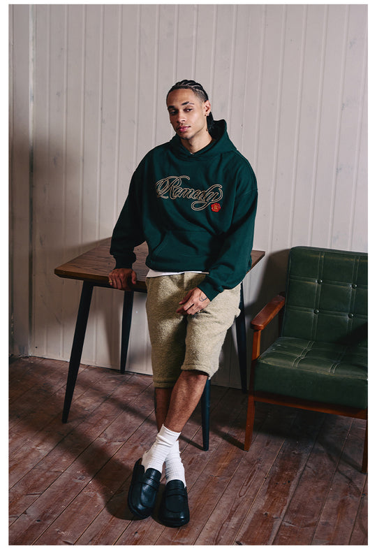 Remedy Metal Wax Seal 3D Logo Embroidered Hoodie | Face 3 Face