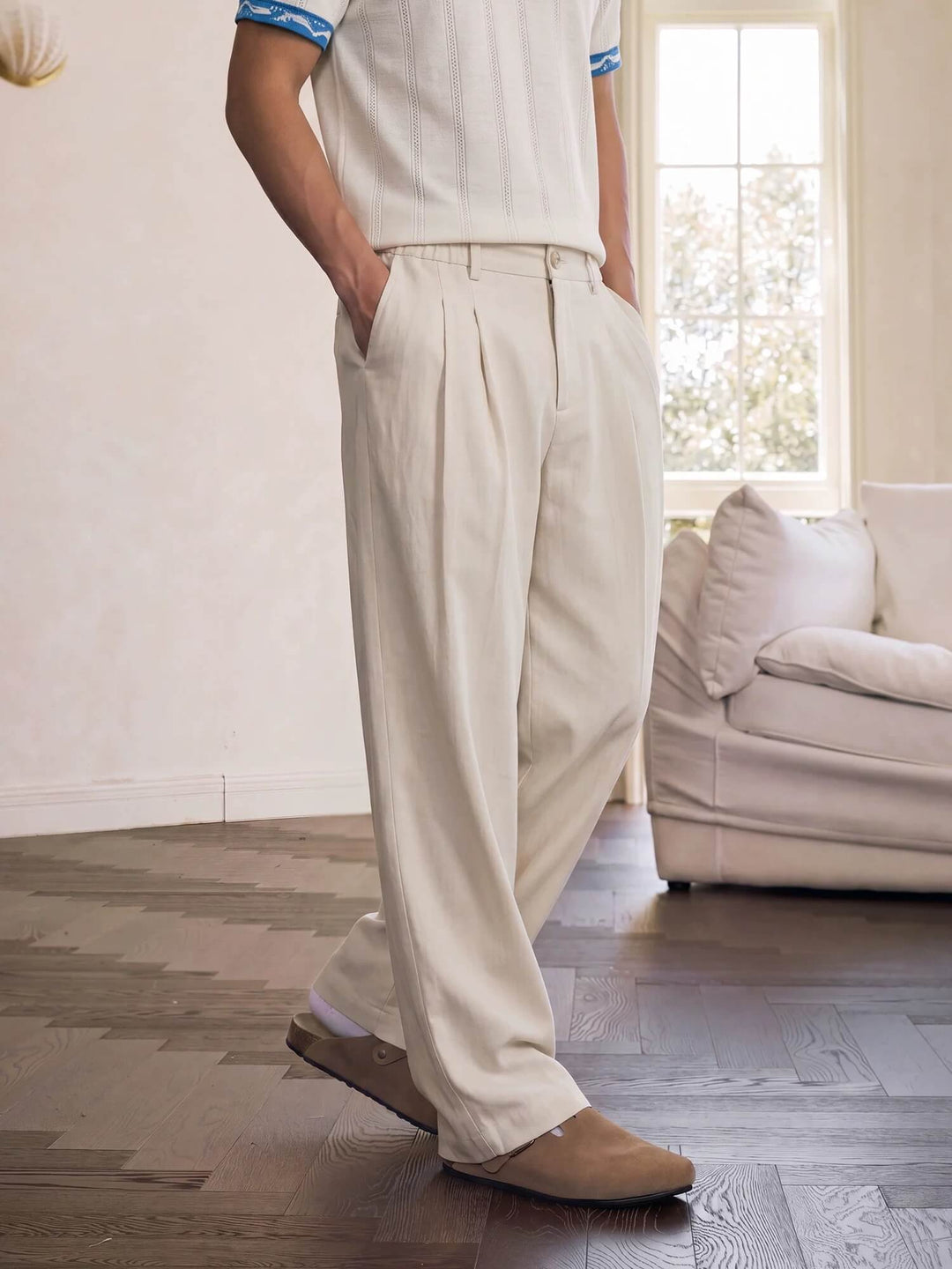 MEDM Linen Double Pleat Suit Pants | Face 3 Face