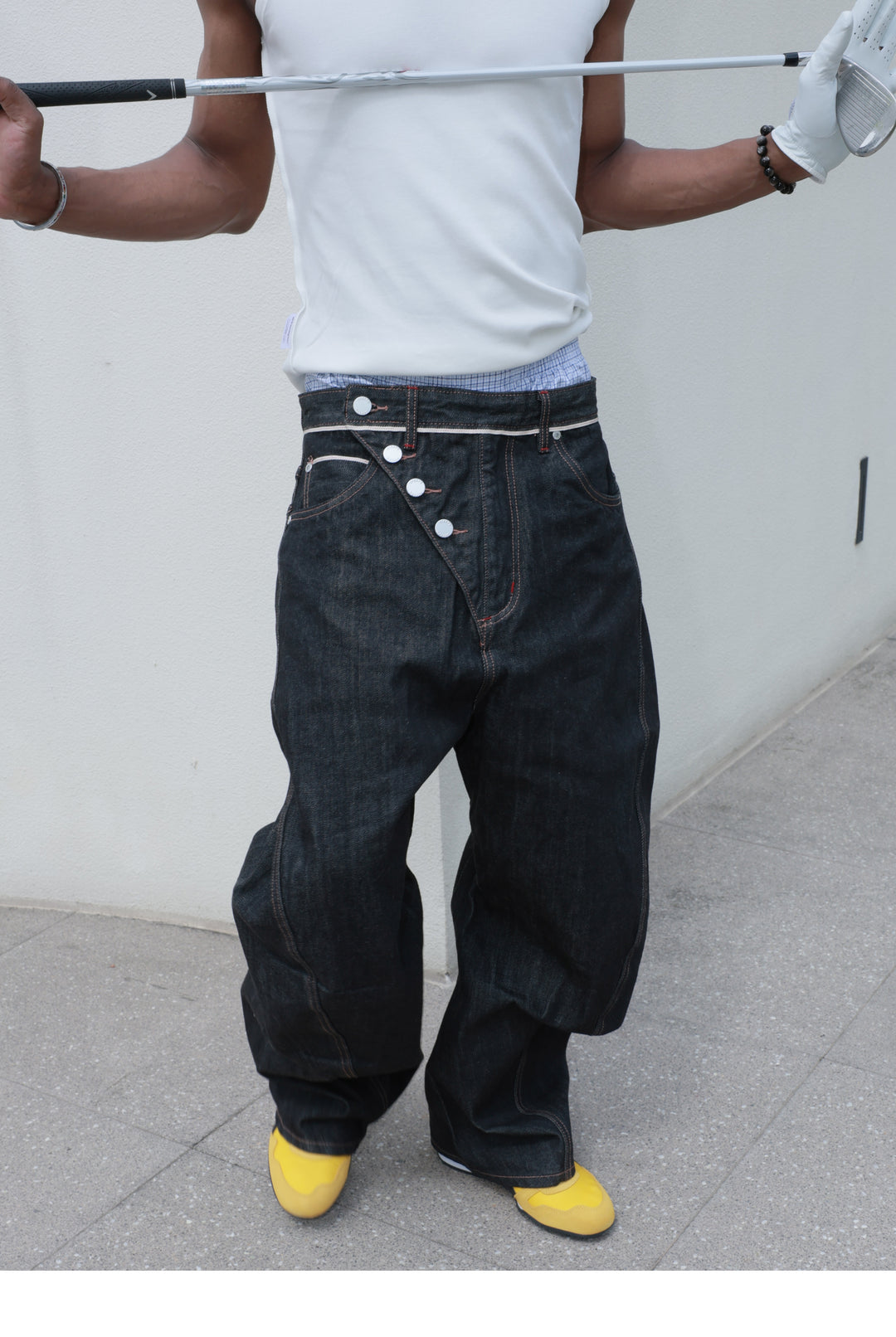 STEEPC Selvage Slash Detailed Button Machete Jeans | Face 3 Face