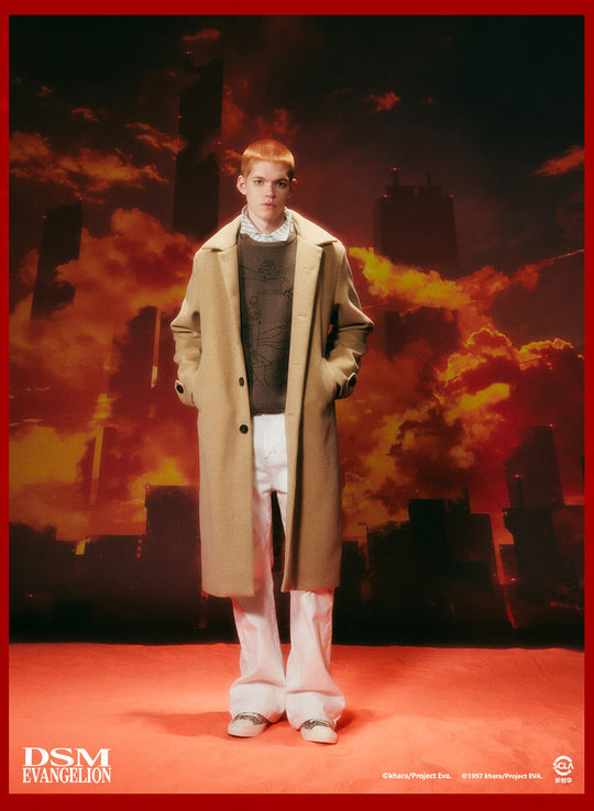 DSM x EVA Shinji Ikari Embroidered Long Coat | Face 3 Face